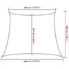 Aurinkopurje 160 g/m² harmaanruskea 3/4x3 m HDPE
