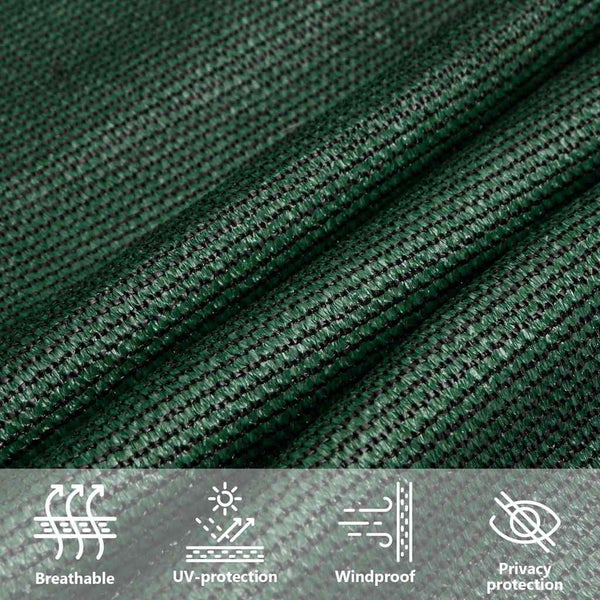 Aurinkopurje 160 g/m² tummanvihreä 2x2,5 m HDPE