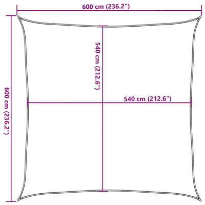 Aurinkopurje 160 g/m² punainen 6x6 m HDPE