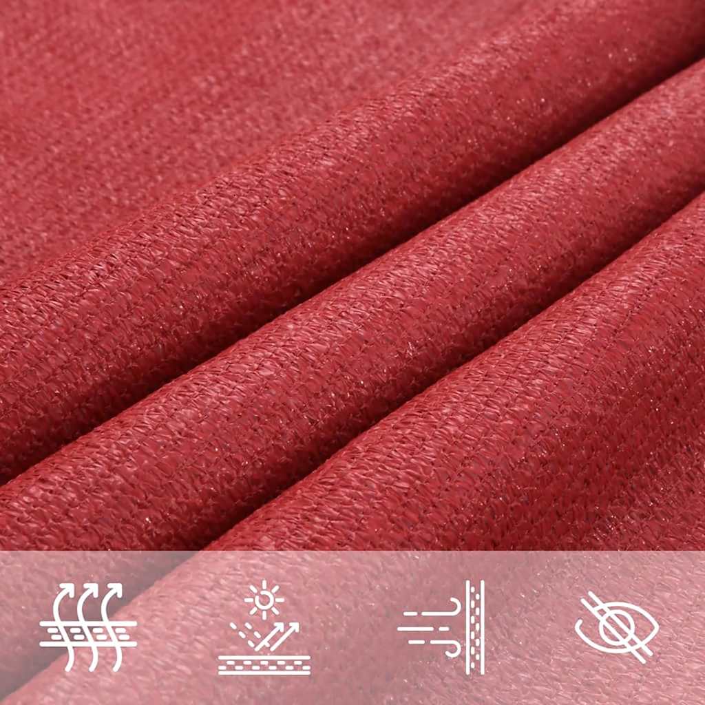 Punainen aurinkopurje Tudosi 3/4x2 m (160 g/m² hdpe)