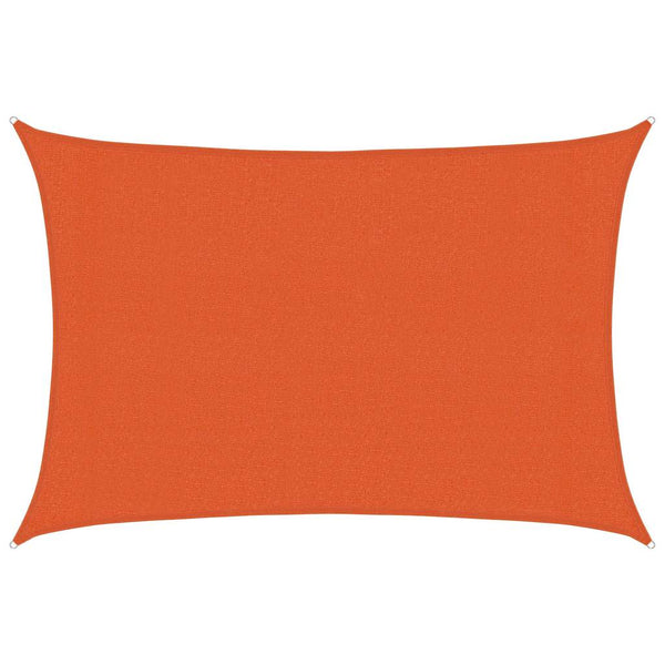 Aurinkokenkäpurje 160 g/m² Suorakaiteen muotoinen oranssi 3x4,5 m HDPE