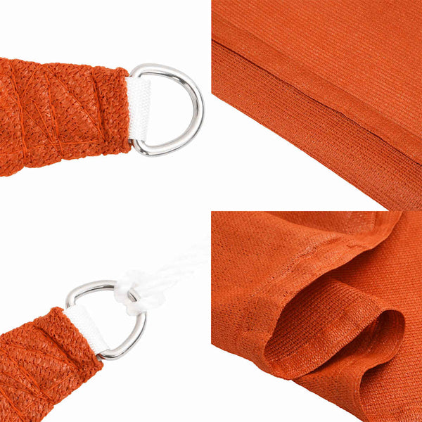 Aurinkokenkäpurje 160 g/m² Puolisuunnikas oranssi 3/4x2 m HDPE