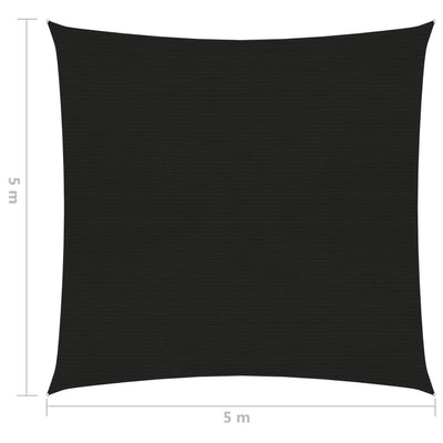Aurinkopurje 160 g/m² musta 5x5 m HDPE