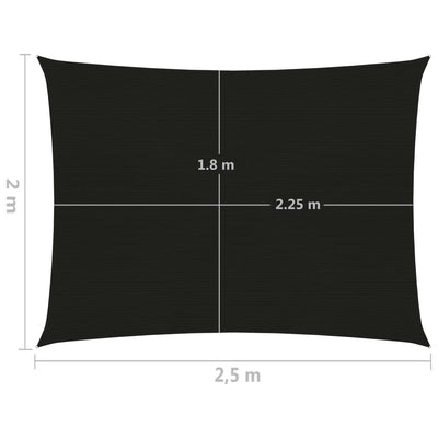 Aurinkopurje 160 g/m² musta 2x2,5 m HDPE