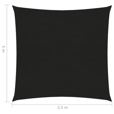 Aurinkopurje 160 g/m² musta 2,5x3 m HDPE