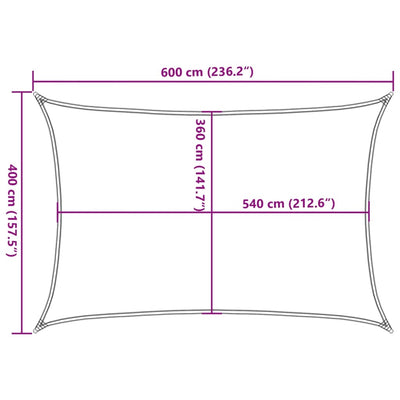 Aurinkopurje 160 g/m² musta 4x6 m HDPE