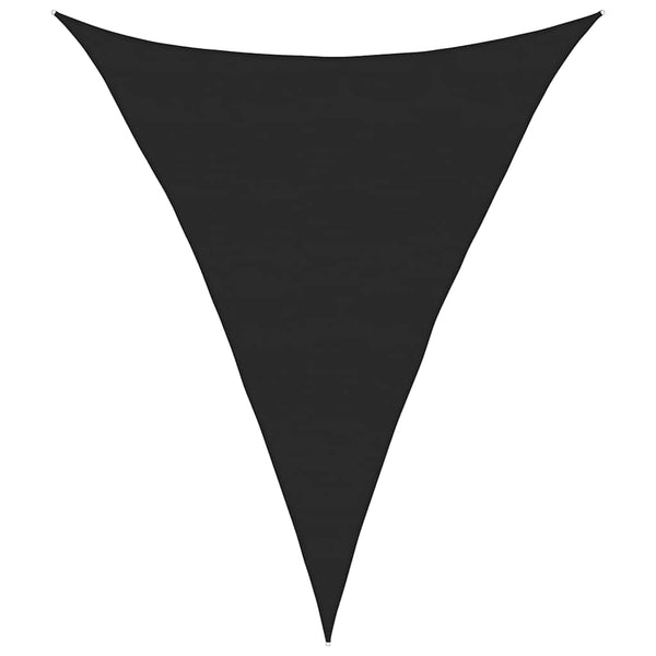 Aurinkokenkäpurje 160 g/m² Kolmionmuotoinen musta 5x7x7 m HDPE