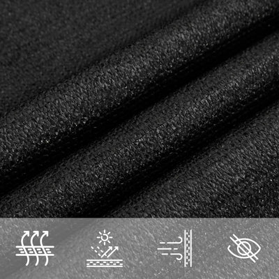 Aurinkopurje 160 g/m² musta 4/5x3 m HDPE