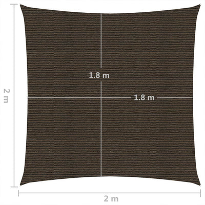 Aurinkopurje 160 g/m² ruskea 2x2 m HDPE