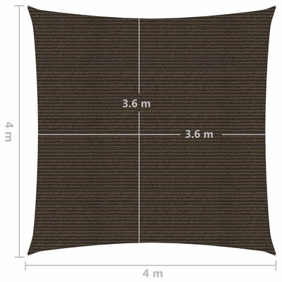 Aurinkopurje 160 g/m² ruskea 4x4 m HDPE
