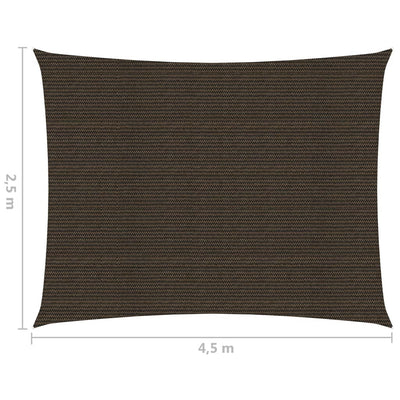 Aurinkopurje 160 g/m² ruskea 2,5x4,5 m HDPE