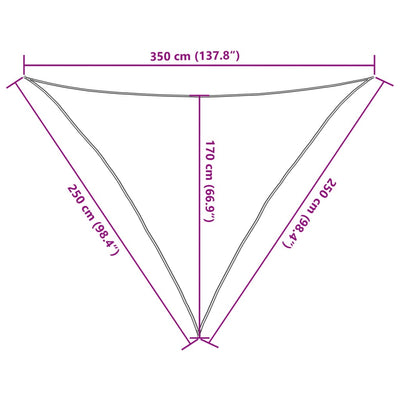 Aurinkopurje 160 g/m² ruskea 2,5x2,5x3,5 m HDPE