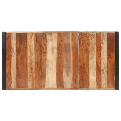 Ruokapöytä 160x80x75 cm täysi puu seesamviimeistelyllä
