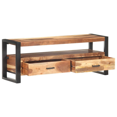 TV-taso 120x35x45 cm täysi puu hunajaviimeistelyllä