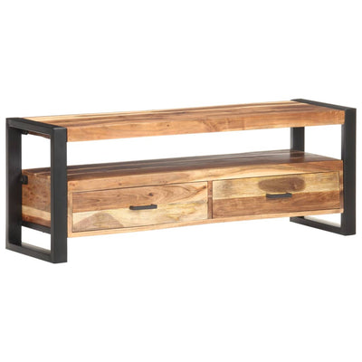 TV-taso 120x35x45 cm täysi puu hunajaviimeistelyllä