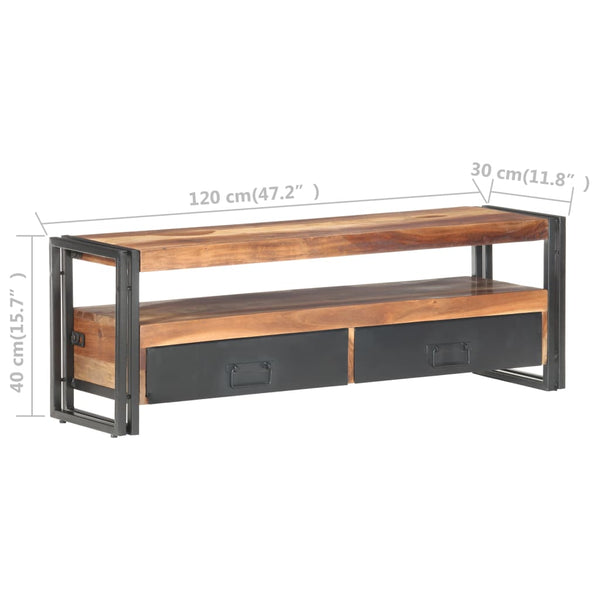 TV-taso 120x30x40 cm massiivipuu
