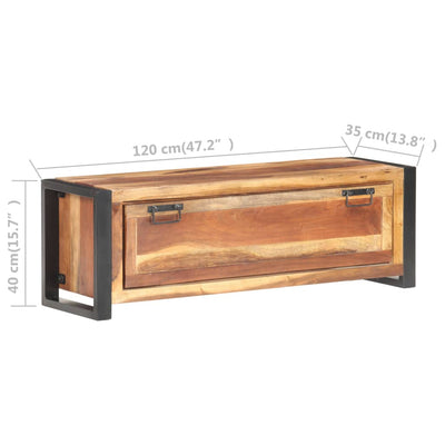 Kenkäkaappi 120x35x40 cm massiivipuu