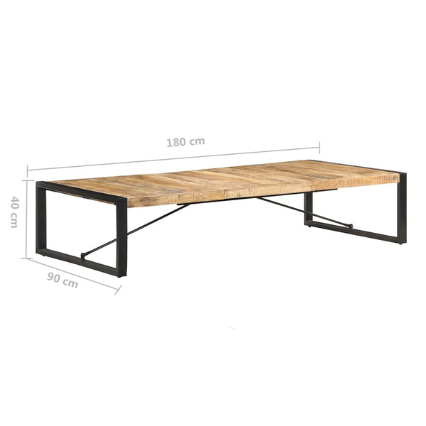 Sohvapöytä 180x90x40 cm karkea mangopuu