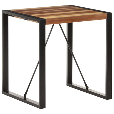 Ruokapöytä 70x70x75 cm täysi akaasiapuu seesamviimeistelyllä