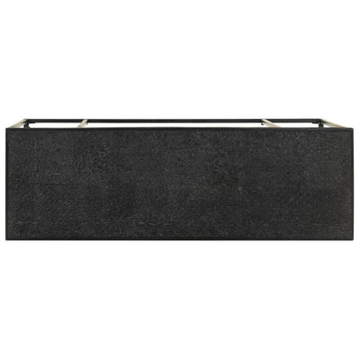 Konsolipöytä musta 110x35x76 cm täysi akaasia- ja mangopuu