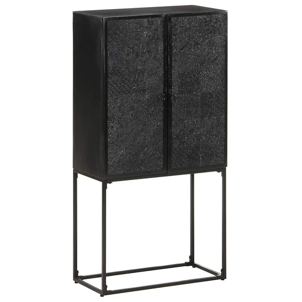 Senkki musta 60x30x120 cm täysi akaasiapuu ja mangopuu