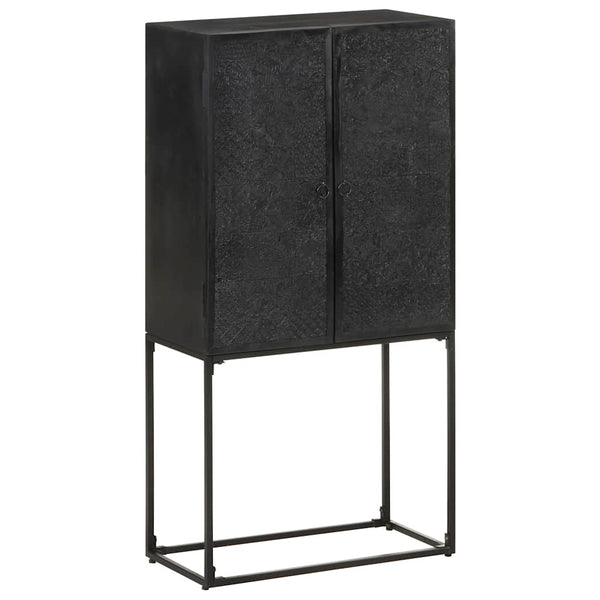 Senkki musta 60x30x120 cm täysi akaasiapuu ja mangopuu