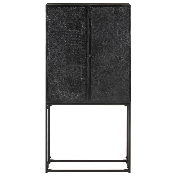 Senkki musta 60x30x120 cm täysi akaasiapuu ja mangopuu