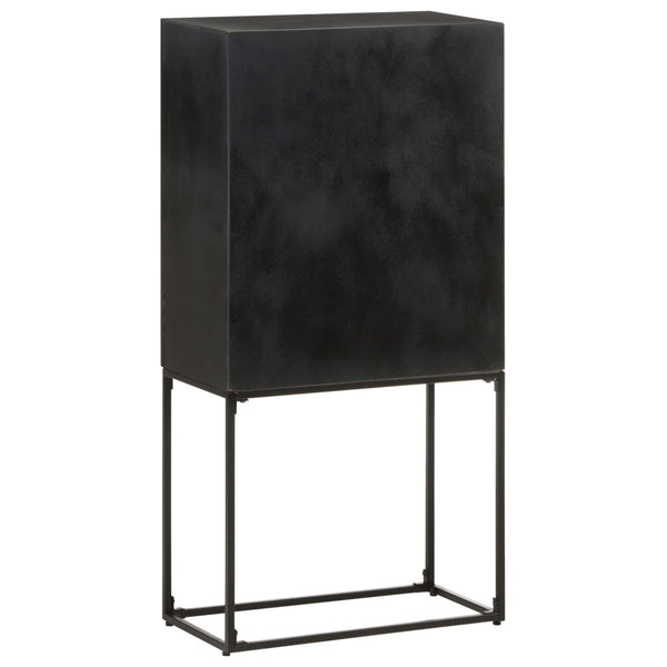Senkki musta 60x30x120 cm täysi akaasiapuu ja mangopuu