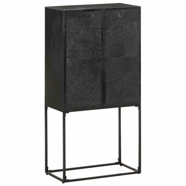 Senkki musta 60x30x120 cm täysi akaasiapuu ja mangopuu