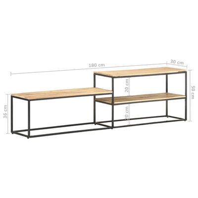 TV-taso 180x30x50 cm karkea mangopuu