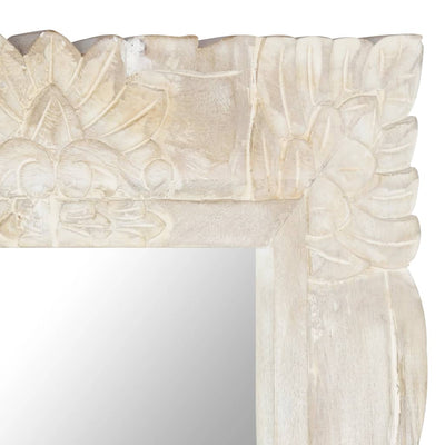 Valkoinen peili Liiza 110x50cm (mangopuu)