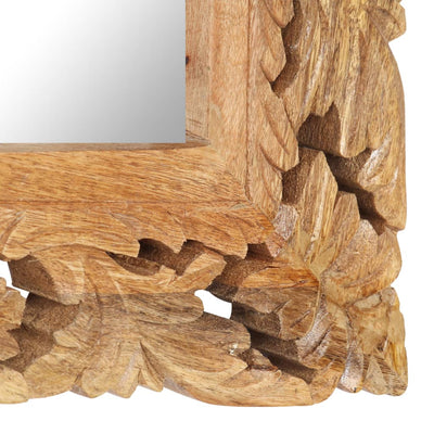 Ruskea käsinveistetty peili Ely 80x50cm (mangopuu)