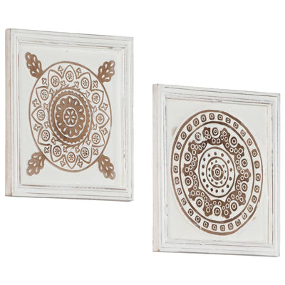 Käsinveistetty seinäpaneeli Afilache 40x40x1,5cm (2 kpl mdf)