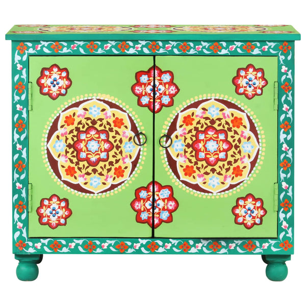 Käsin maalattu senkki monivärinen 70x35x60 cm täysi mangopuu