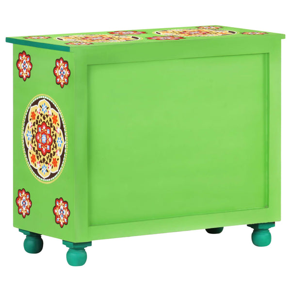 Käsin maalattu senkki monivärinen 70x35x60 cm täysi mangopuu