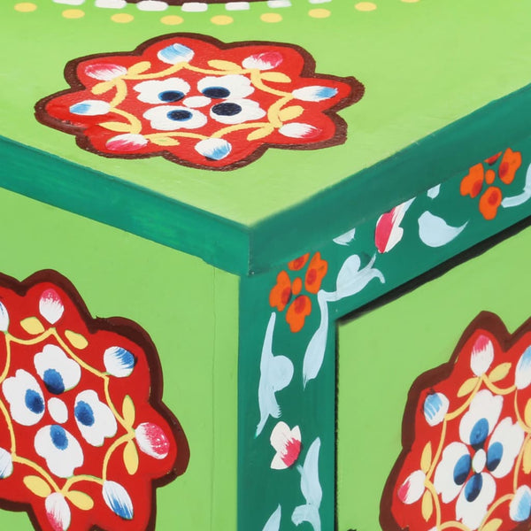 Käsin maalattu senkki monivärinen 70x35x60 cm täysi mangopuu
