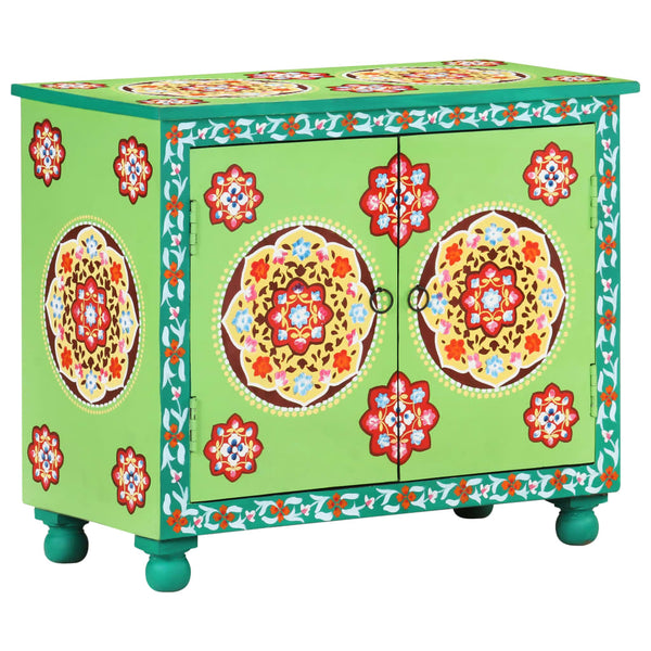 Käsin maalattu senkki monivärinen 70x35x60 cm täysi mangopuu