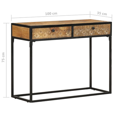 Konsolipöytä 100x35x75 cm täysi mangopuu