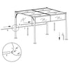 Pergola sisäänvedettävä katto 3x3 m ruskeanharmaa 180 g/m²