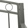 Puutarhapenkki 125 cm teräs harmaa