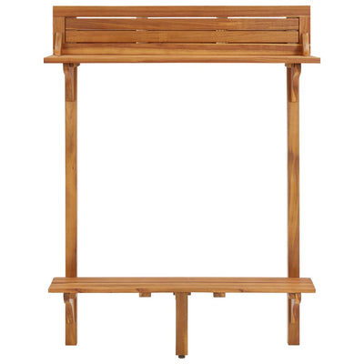 Parvekkeen baaripöytä 90x37x122,5 cm täysi akaasiapuu