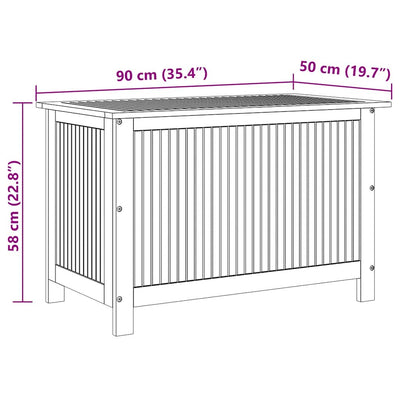 Puutarhan varastolaatikko Dimostenie 90x50x58cm (akaasiapuu)