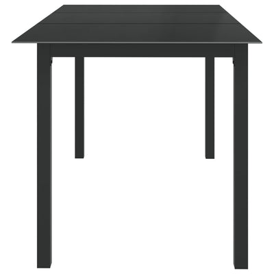 Puutarhapöytä musta 150x90x74 cm alumiini ja lasi