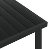 Puutarhapöytä musta 140x90x74 cm alumiini ja WPC