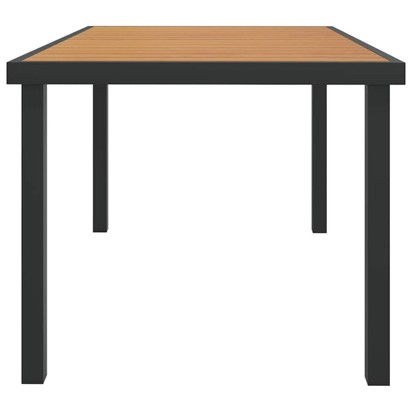 Puutarhapöytä ruskea 140x90x74,5 cm alumiini ja WPC