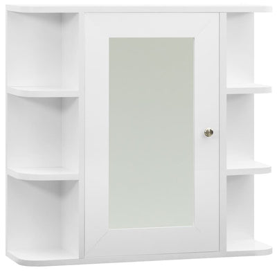 Kylpyhuoneen peilikaappi valkoinen 66x17x63 cm MDF