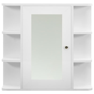 Kylpyhuoneen peilikaappi valkoinen 66x17x63 cm MDF