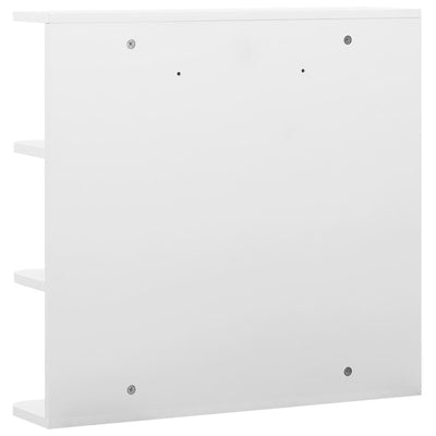 Kylpyhuoneen peilikaappi valkoinen 66x17x63 cm MDF