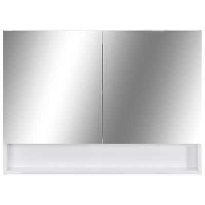 LED kylpyhuoneen peilikaappi valkoinen 80x15x60 cm MDF