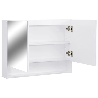 LED kylpyhuoneen peilikaappi valkoinen 80x15x60 cm MDF